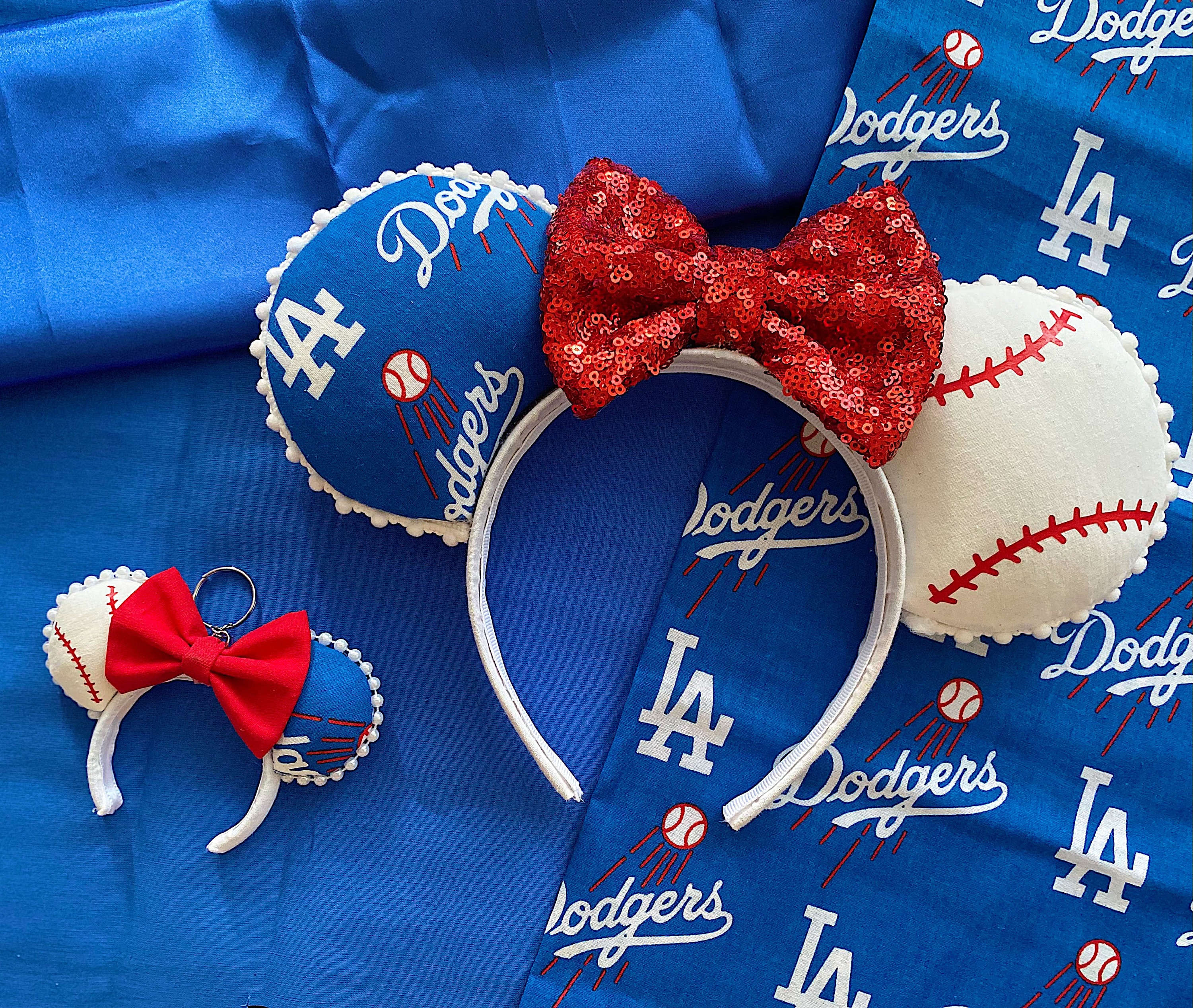 Mouse ears Dodgers inspired badge reel