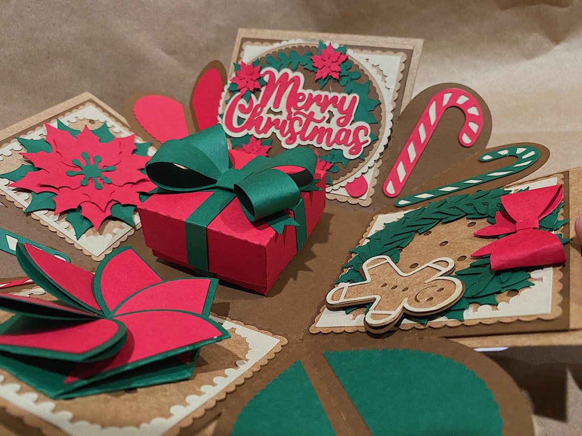 Gingerbread Exploding House Gift Box Etsy
