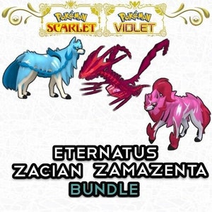 Shiny 6IV Zacian and Zamazenta GameStop Event Pokemon Bundle for