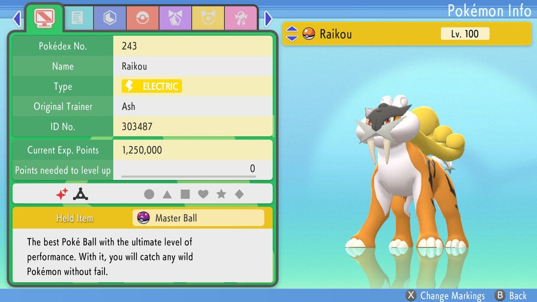 Shiny Legendary Raikou / Pokémon Brilliant Diamond and Shining - Etsy
