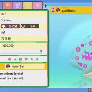 Shiny SPIRITOMB 6IV / Pokemon Brilliant Diamond and Shining -  Sweden