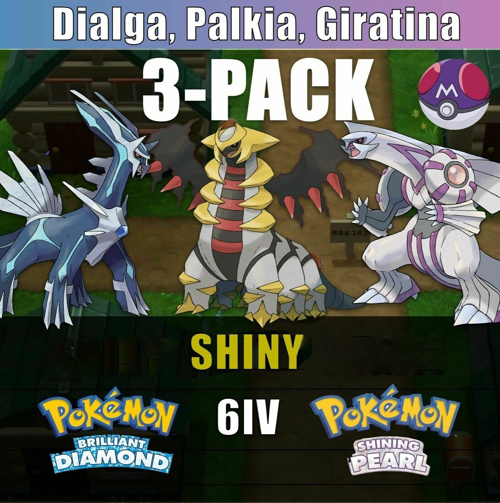 Shiny/Non-shiny Dialga/Palkia/Giratina Pack/Bundle 6IV - Brilliant  Diamond/Shining Pearl (100% Legal)