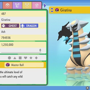 Shiny Legendary Giratina / Pokémon Brilliant Diamond and 