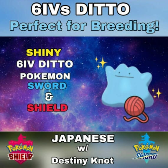 Pokemon Sword And Shield Shiny 6iv Ditto 6iv Pokemon Etsy