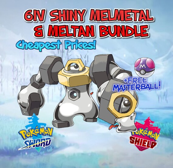 Pokemon Sword And Shield Shiny Meltan And Melmetal Bundle Etsy
