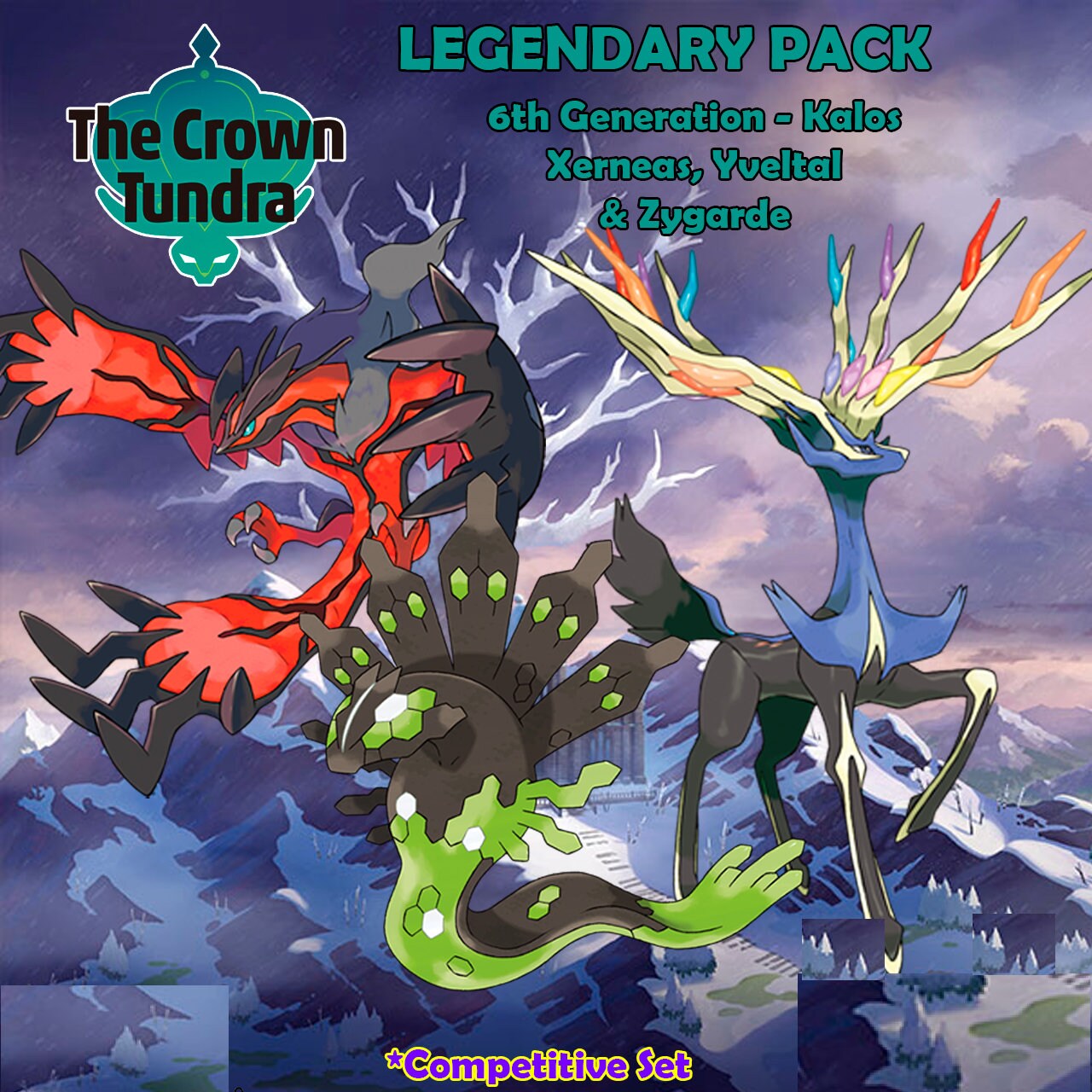 Shiny Yveltal Xerneas And Zygarde
