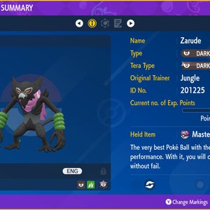 ✨ ZARUDE DADA SCARF ✨ 6IV COCO MOVIE EVENT ✨ NON Shiny ✨ Pokemon Sword  Shield