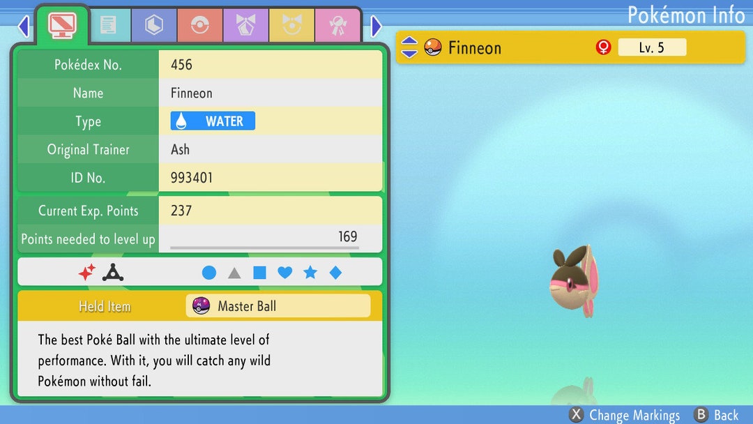 Shiny Finneon / Pokémon Brilliant Diamond and Shining Pearl / Etsy