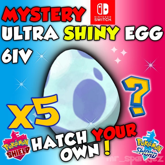 Pokemon Sword And Shield 5 X Mystery Square Shiny Eggs 6iv Etsy