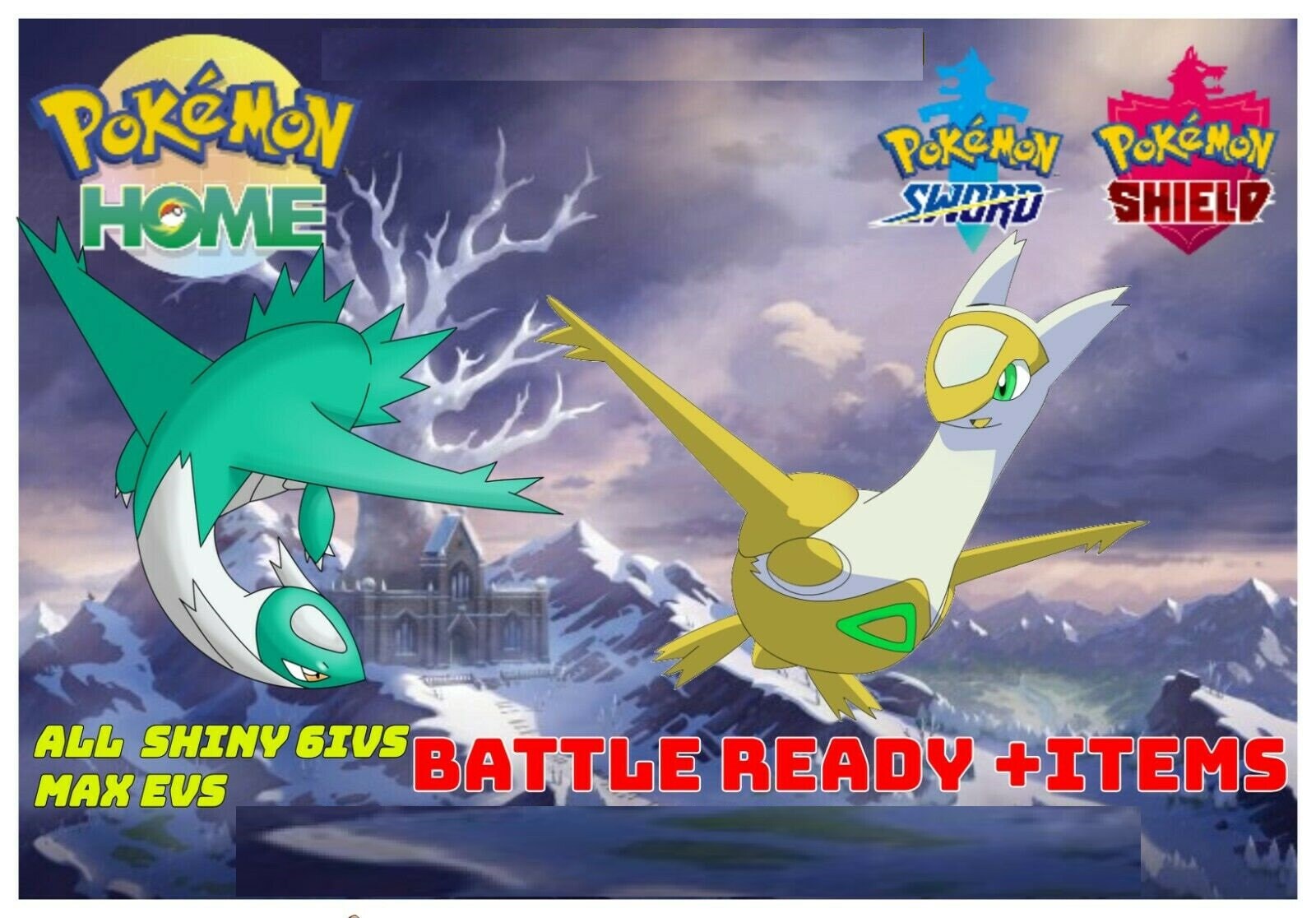 Pokemon Sword And Shield Crown Tundra Dlc Shiny Latios And Etsy