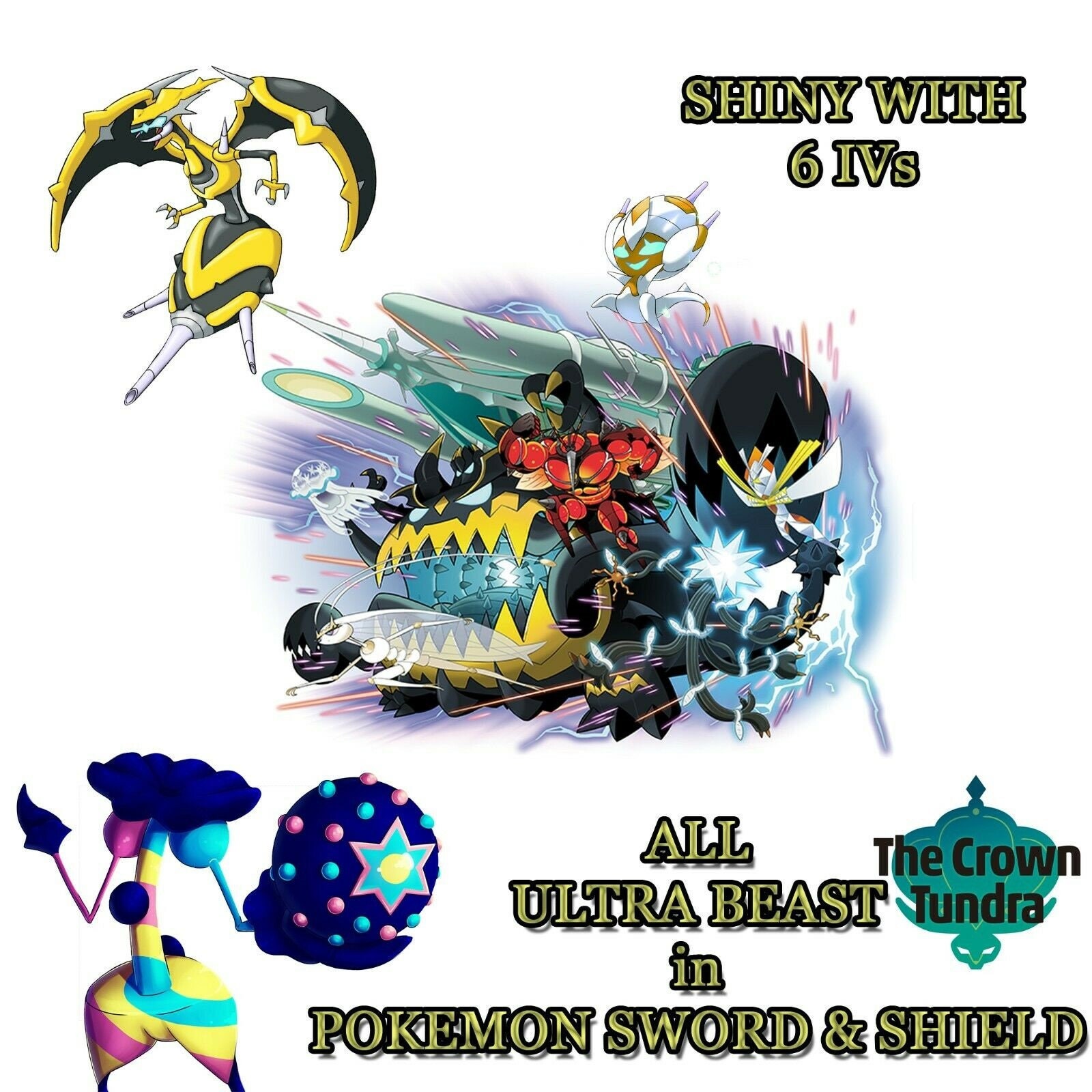 Pokemon Sword And Shield Crown Tundra Dlc All Shiny Ultra Etsy