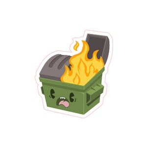 Valorant Dumpster Fire Spray, Valorant Spray, Jett Valorant Sticker, Valorant Spray Sticker, Valorant Meme Sticker