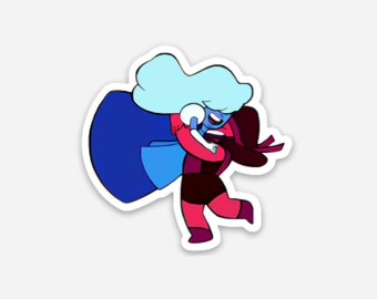Steven Universe Sapphire and Ruby (Garnet) Jailbreak Reunion Hug Sticker
