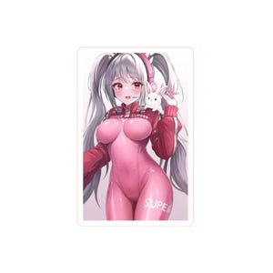 Nikke Alice mit Häschen auf der Schulter, Göttin des Sieges Sticker, Anime & Manga Sticker, Gacha Game Sticker