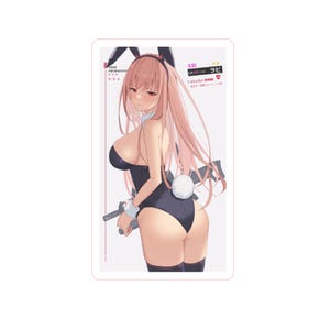Nikke "Grim Reaper" Rapi Bunny Girl Outfit, Goddess of Victory sticker, Anime & Manga Sticker, Gacha Game Sticker