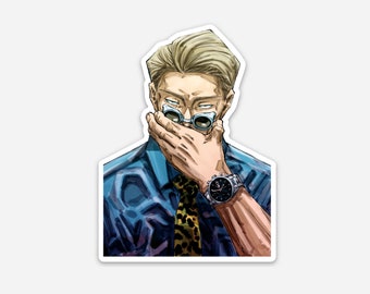 Glasses Sorcerer Sticker, Anime Sticker, Manga Sticker
