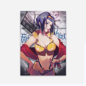 Cowboy Bebop Faye Valentine Bounty Hunter Posing at Singapore Police Station Art Anime Sticker