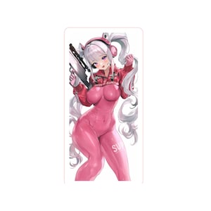 Nikke Alice Posing with Hand Holding Hair, Goddess of Victory sticker, Anime & Manga Sticker, Gacha Game Sticker
