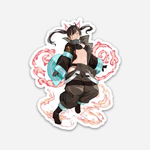 Fire Force Tamaki Kotatsu Lucky Lewd Syndrome with Nekomata Sticker