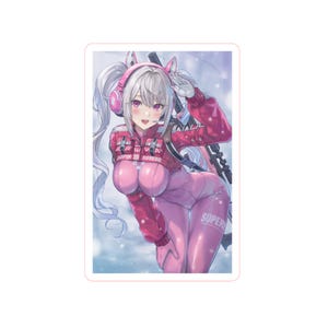 Nikke Alice Bent over in the snow, Goddess of Victory sticker, Anime & Manga Sticker, Gacha Game Sticker