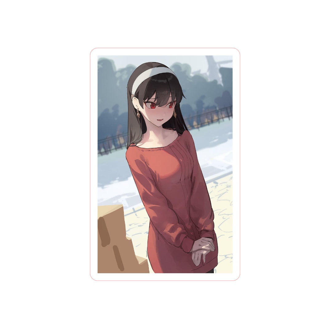 Yor thorn Princess Spy Family Mother Blushing in Red Dress