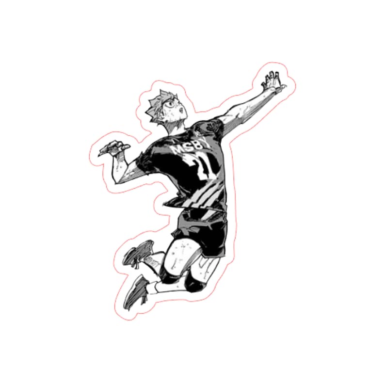 Volleyball Anime Spiking Sticker Etsy