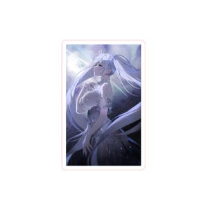Nikke Cinderella &quot;Glass Princess&quot; Anachiro Posing in Nightsky, Nikke Goddess of Victory sticker, Anime & Manga Sticker, Gacha Game Sticker