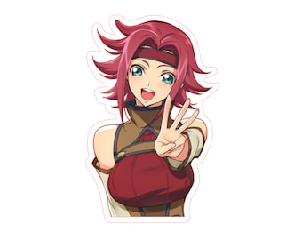 Code Geass Kallen Kōzuki Kallen Stadtfeld Lelouch of the Rebellion Peace Sign Anime Sticker