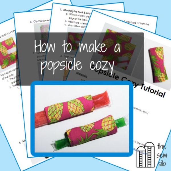 Popsicle Cozy Tutorial - DIGITAL DOWNLOAD