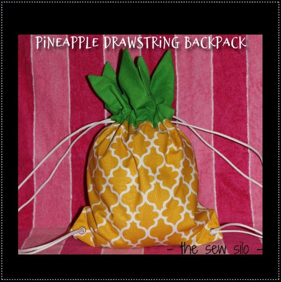 pineapple drawstring backpack