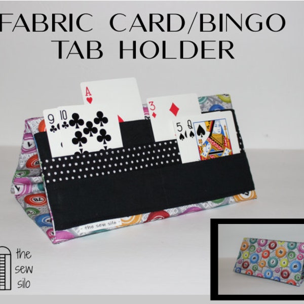 Fabric Playing Card & Bingo Tab Holder | Bingo Balls - Mexican Lotteria
