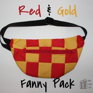Fanny Pack | Bum Bag | Red & Gold