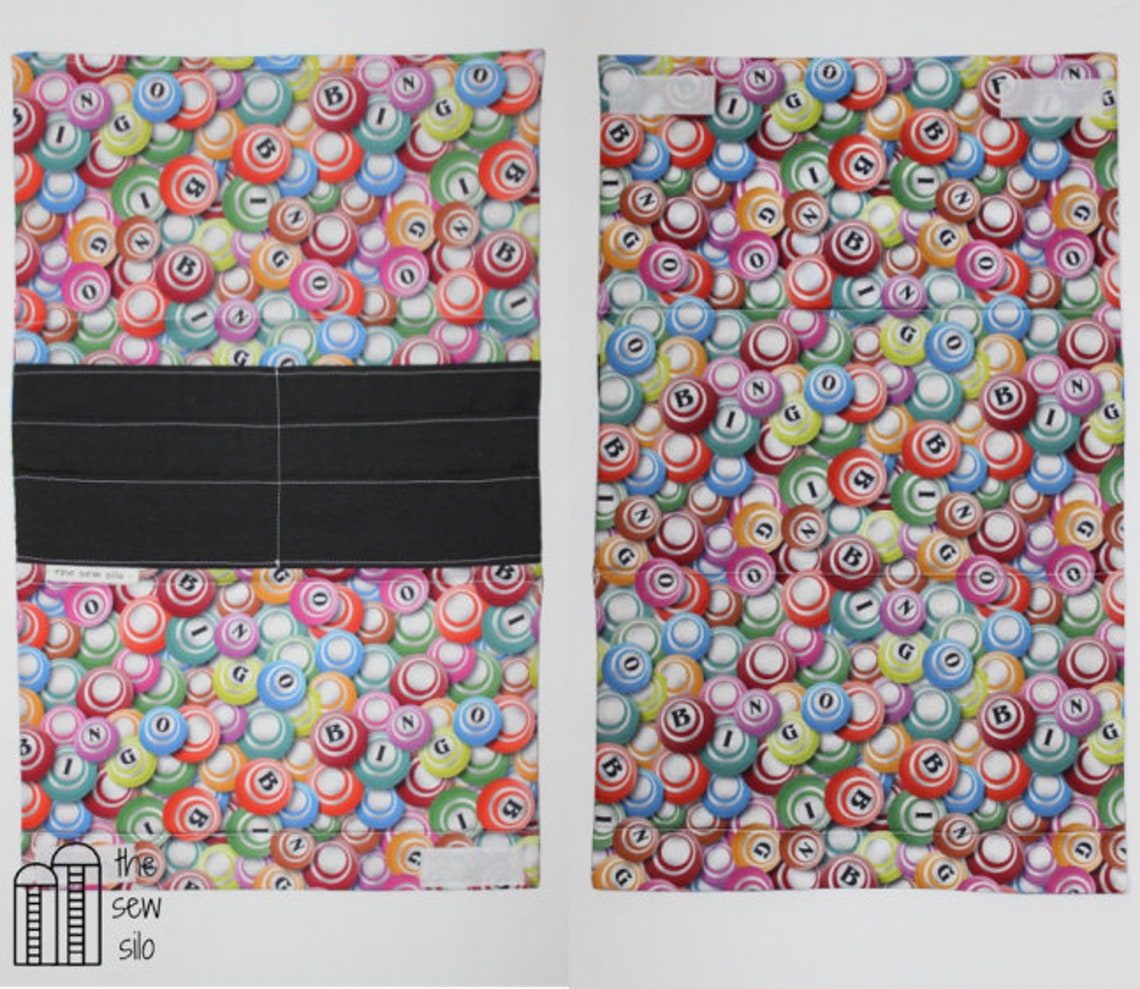 Fabric Playing Card Holder Bingo Pull Tab Holder Colorful Bingo Balls