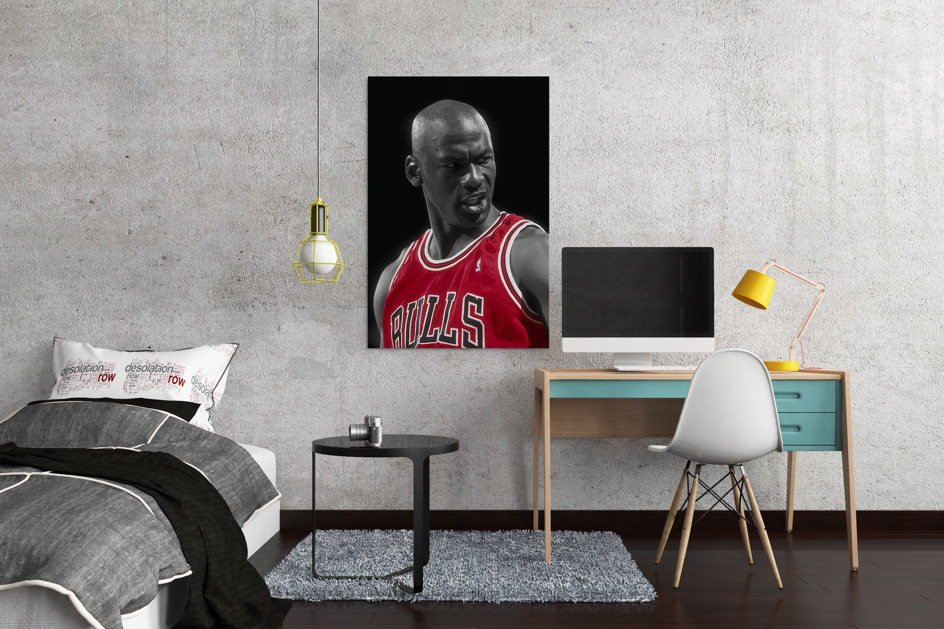 Michael Jordan Wall Art Painting Basketball Player in NBA Etsy