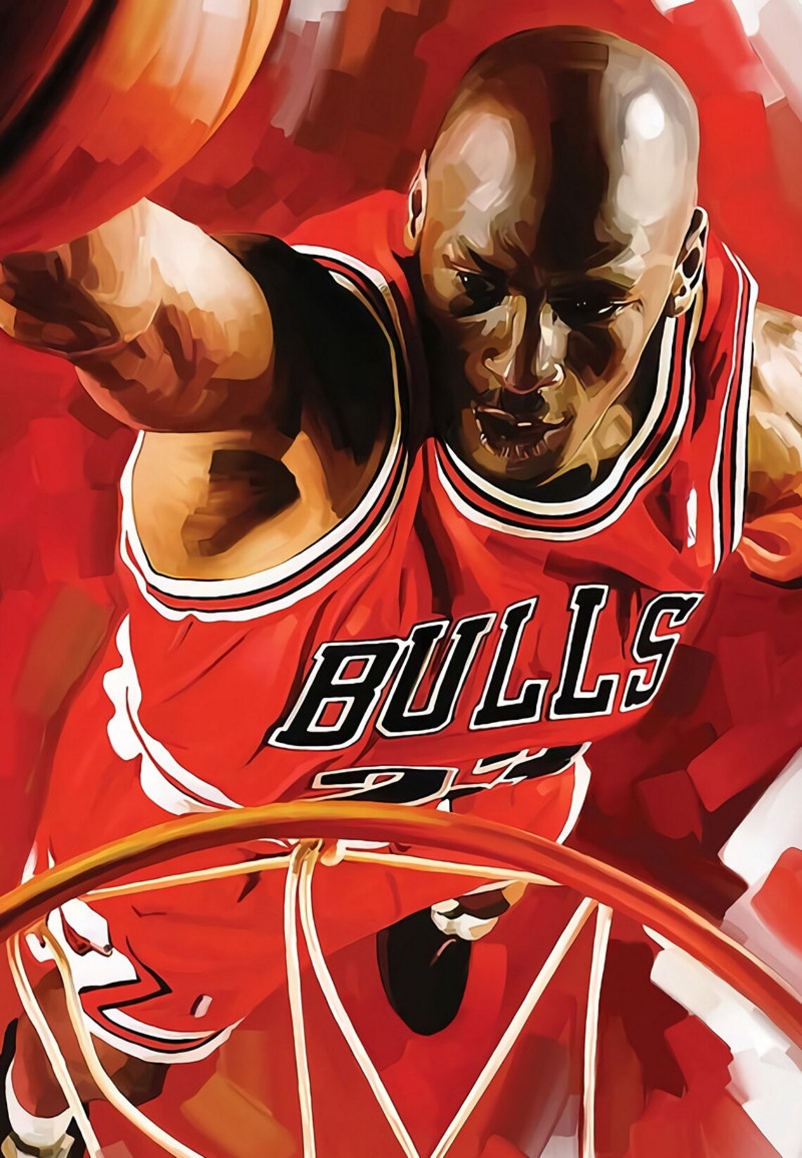 Michael Jordan Canvas Wall Art Painting Basketball Player Etsy