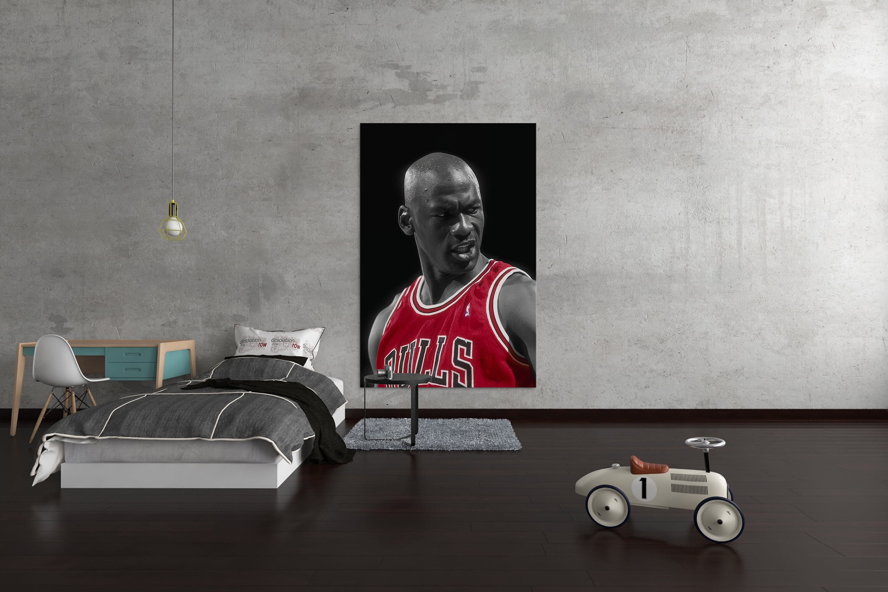 Michael Jordan Wall Art Painting Basketball Player in NBA Etsy