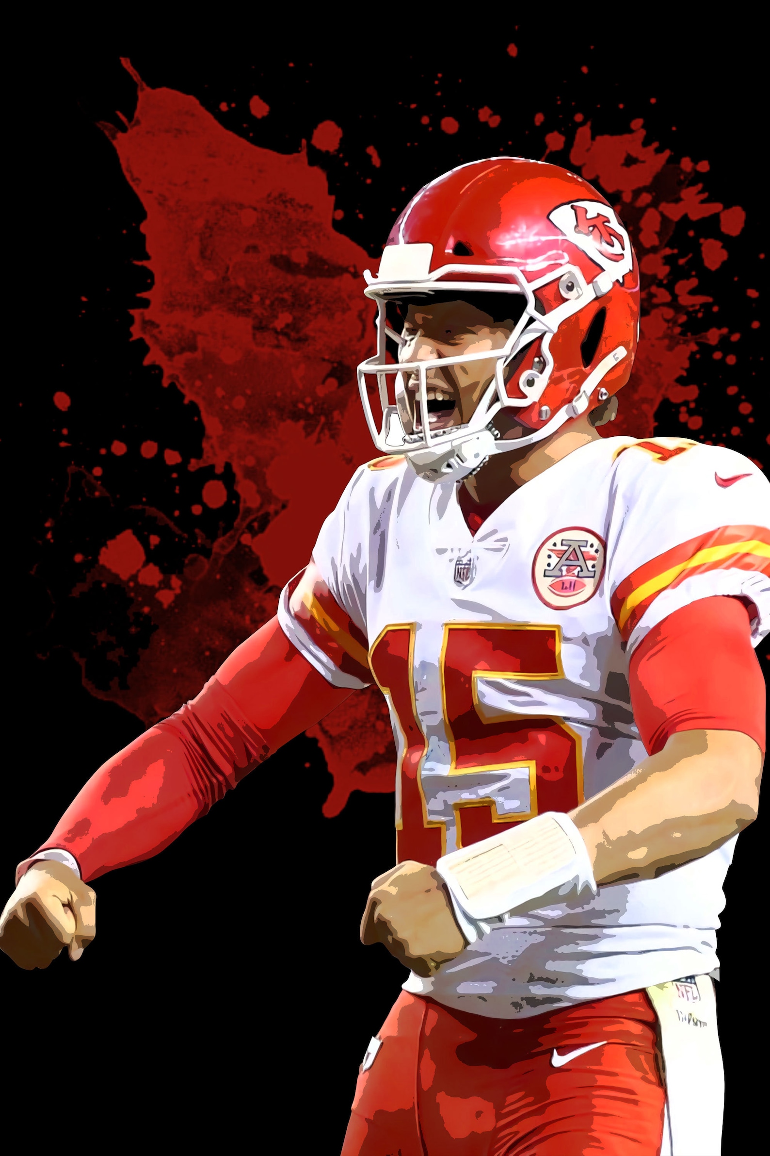 Patrick Mahomes Wall Art Painting Football Player in NFL Etsy