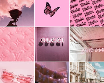 Y2K Pink Boujee Aesthetic Photo Collage Wall Collage Kit - Etsy