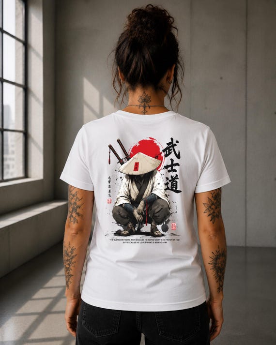 Japanese Samurai Warrior Graphic Tee | Bushido Art Streetwear Shirt