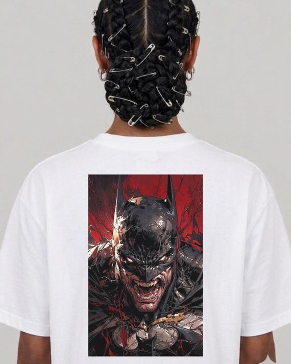 Batman Comic Art T-Shirt, Dark Superhero Graphic Tee, Oversized Streetwear Shirt, Unisex Comic Fan Gift