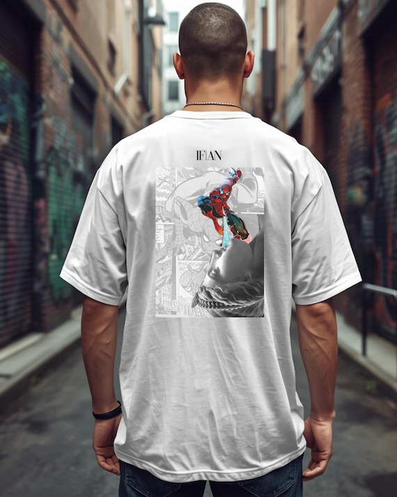 Comic Graphic Tee, Urban Pop Art Streetwear, Unisex Cotton T-Shirt