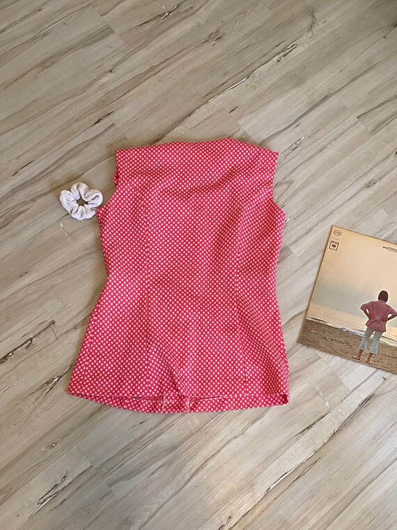 Vintage 70’s Pink Polka Dotted Hamilton Vest - image 3