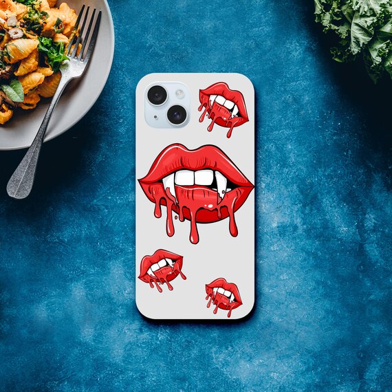 Spooky Bleeding Lips Funny Quirky iPhone Tough case
