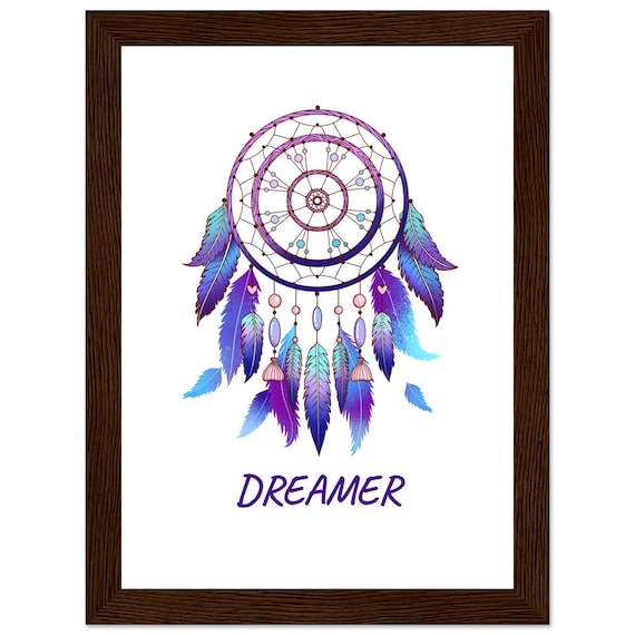 Inspiring Dream Catcher Gift Birthday Anniversary Gift New Home Gift Classic Semi-Glossy PaperFramed Poster Variety of Frames n Sizes