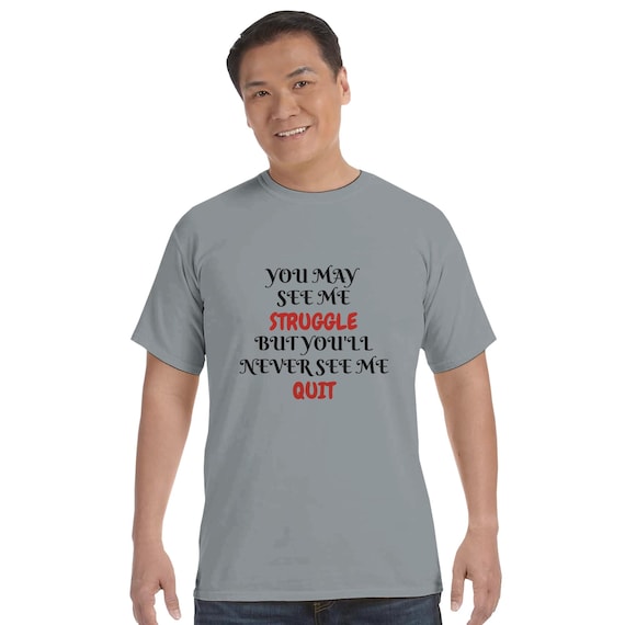 Inspiration T-Shirt: Overcome Life Challenges - Vintage Look & Comfort