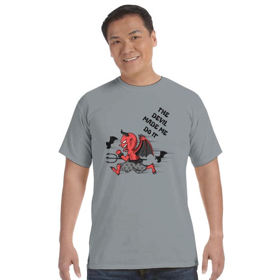 Devilish Gift Funny Gift Naughty Boy Club Gift Sarcastic Gift Unisex Heavyweight Crewneck T-Shirt  Variety of Colors n Sizes