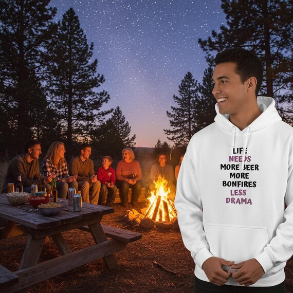 Bonfires Family Gathering Hoodie | Cozy Family Fun Pullover | Gift for Families