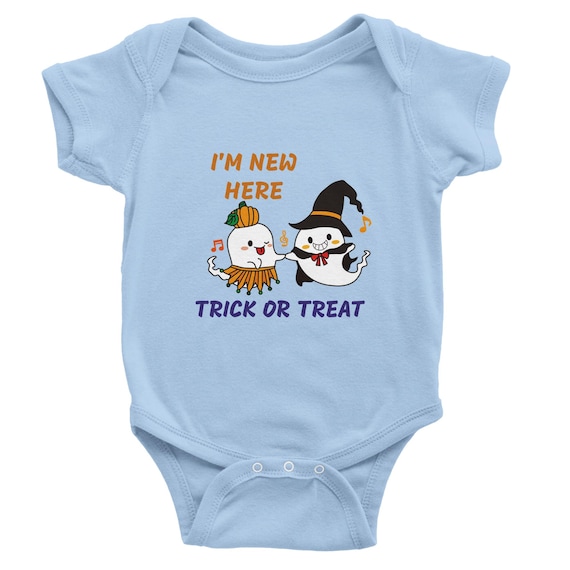 Sassy Halloween Trick or Treat Onesie Classic Baby Short Sleeve Bodysuit