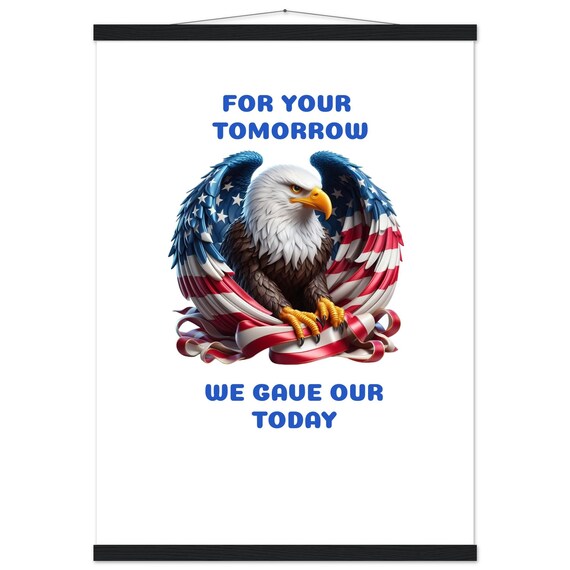 AWESOME NEW COLLECTIONS Admiration Goals Challenges Support Military Armed Forces Brother Sister  - Premium Matte Paper Poster with Hanger