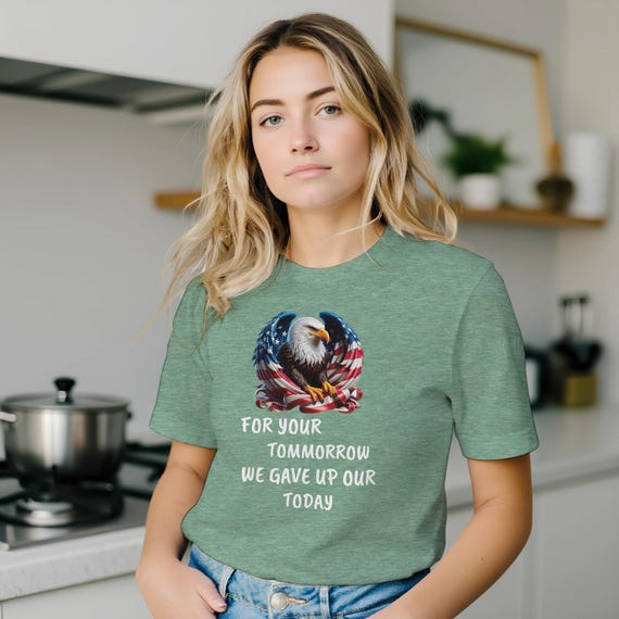 Military Appreciation...Premium Unisex T-shirt Bell+Canvas 3001 Thank You For Your Service and Protecting Families